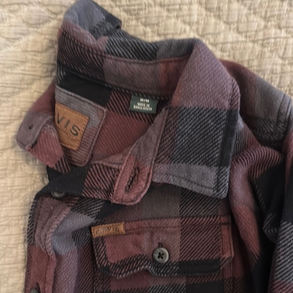 Red and Black Plaid Casual Button Down Shirt - Picture 3 of 6